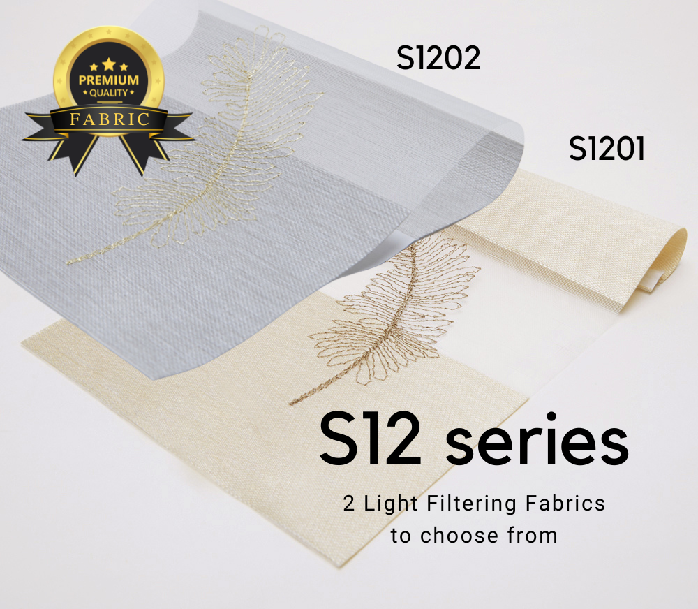 S12 Series Semi Blockout Zebra Blinds - 2 Colour Options Available